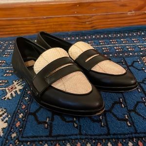 Dolce Vita Black and White Penny Loafers